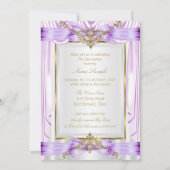Quinceanera Lila Lavender Paars Gold White Kaart (Achterkant)