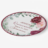 Quinceanera Lila Paars Bord van Floral Paper (Gekanteld)