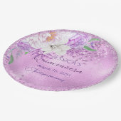 Quinceanera Lila Paars Bord van Floral Paper (Gekanteld)