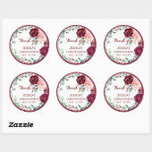Quinceanera Lila Paarse Floral Round Sticker (Vel)