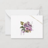 Quinceañera Lluvia de Sobres Bloemen Lila Lavendel Notitiekaartje (Achterkant)