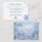 Quinceañera Lluvia de Sobres Winter Wonderland Notitiekaartje (Voorkant / Achterkant)