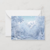 Quinceañera Lluvia de Sobres Winter Wonderland Notitiekaartje (Achterkant)