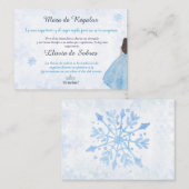 Quinceañera Lluvia de Sobres Winter Wonderland Notitiekaartje (Voorkant / Achterkant)