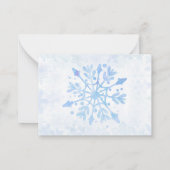 Quinceañera Lluvia de Sobres Winter Wonderland Notitiekaartje (Achterkant)