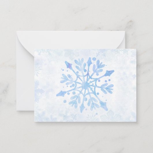 Quinceañera Lluvia de Sobres Winter Wonderland Notitiekaartje (Achterkant)
