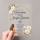 Quinceanera Magnolia Acryl Uitnodigingen (Insitu (Draagbaar))