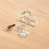 Quinceanera Magnolia Acryl Uitnodigingen (Laagn)