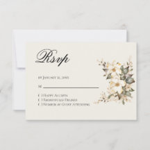 Quinceanera Magnolia antwoord RSVP kaart