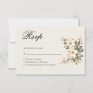 Quinceanera Magnolia antwoord RSVP kaart