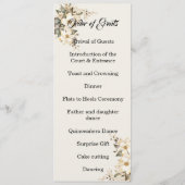 Quinceanera Magnolia dubbele programma kaart (Achterkant)
