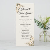Quinceanera Magnolia dubbele programma kaart (Staand voorkant)