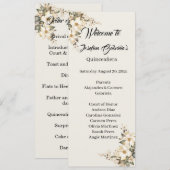 Quinceanera Magnolia dubbele programma kaart (Voorkant / Achterkant)