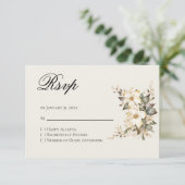 Quinceanera Magnolia Reply RSVP Card Kaartje (Staand voorkant)