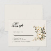 Quinceanera Magnolia Reply RSVP Card Kaartje (Voorkant / Achterkant)