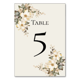 Quinceanera Magnolia Table Number Card Kaart