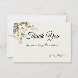 Quinceanera Magnolia Thank You Card Bedankkaart