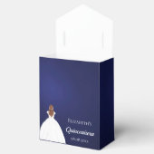 Quinceanera marine blauw wit jurk party bedankdoosjes (Geopend)