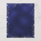 Quinceanera marineblauw budgetuitnodiging flyer (Achterkant)