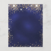 Quinceanera marineblauw goudjurk flyer (Achterkant)