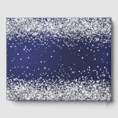 Quinceanera marineblauwe jurk glitter gastenboek (Achterkant)