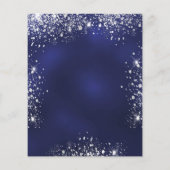 Quinceanera marineblauwe zilveren jurk tiara budge flyer (Achterkant)