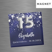 Quinceanera marineblauwe zilveren sterren