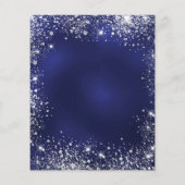 Quinceanera marvy blue Silver-uitnodiging Flyer (Achterkant)