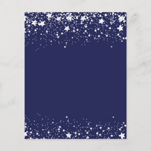 Quinceanera marvy blue Silver-uitnodiging Flyer (Achterkant)