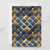 Quinceanera Masquerade Blue Gold ID1031 Kaart (Achterkant)