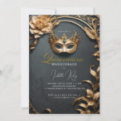 Quinceañera masquerade kaart (Voorkant)