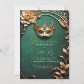 Quinceañera masquerade kaart (Voorkant)