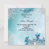 Quinceanera Masquerade Magical Princess Blue Kaart (Achterkant)