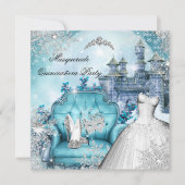 Quinceanera Masquerade Magical Princess Blue Kaart (Voorkant)