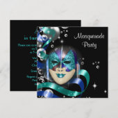 Quinceanera masquerade mask PERSONALIZE Kaart (Voorkant / Achterkant)