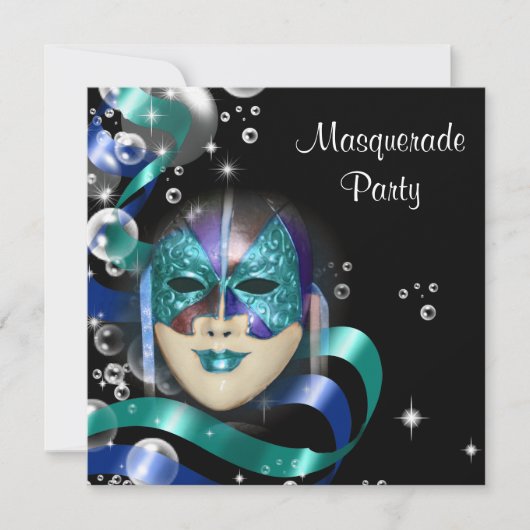 Quinceanera masquerade mask PERSONALIZE Kaart (Voorkant)