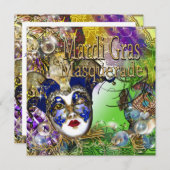 Quinceanera masquerade mask PERSONALIZE Kaart (Voorkant / Achterkant)