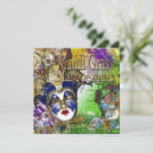 Quinceanera masquerade mask PERSONALIZE Kaart (Staand voorkant)