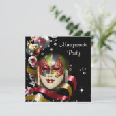 Quinceanera masquerade mask PERSONALIZE Kaart (Staand voorkant)