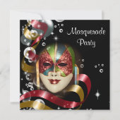 Quinceanera masquerade mask PERSONALIZE Kaart (Voorkant)