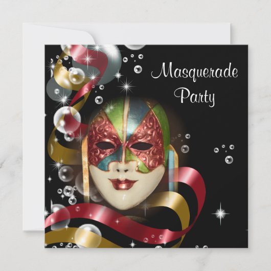 Quinceanera masquerade mask PERSONALIZE Kaart (Voorkant)