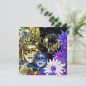 Quinceanera masquerade mask PERSONALIZE Kaart (Staand voorkant)