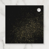 Quinceanera Masquerade Party Goud Zwart Bedankjes Labels (Achterkant)