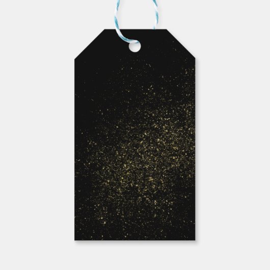 Quinceanera Masquerade Party Goud Zwart Cadeaulabel (Achterkant)