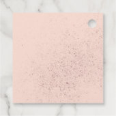 Quinceanera Masquerade Party Roos Goud Roze Bedankjes Labels (Achterkant)