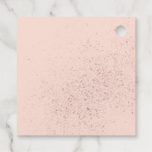 Quinceanera Masquerade Party Roos Goud Roze Bedankjes Labels (Achterkant)