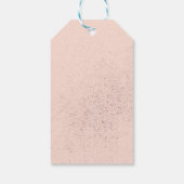 Quinceanera Masquerade Party Roos Goud Roze Cadeaulabel (Achterkant)