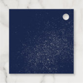 Quinceanera Masquerade Party Zilver Blauw Bedankjes Labels (Achterkant)