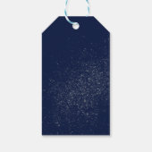 Quinceanera Masquerade Party Zilver Blauw Cadeaulabel (Achterkant)