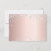 Quinceanera masquerade roos gold mask save the date (Achterkant)